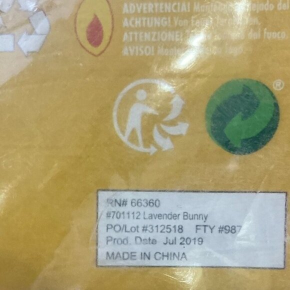 Rubie's Bunny Costume Lavender Purple White Halloween Baby Infant 6-12 months - Picture 4 of 15